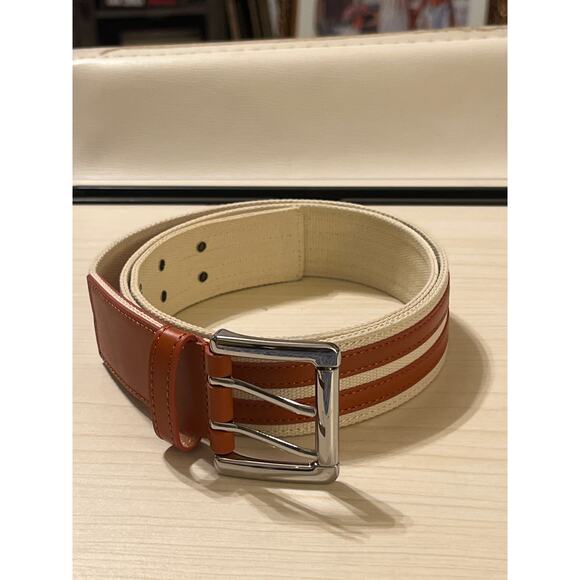 CABI Utility Belt Medium 6377 Cotton & Leather NEW - Picture 1 of 6
